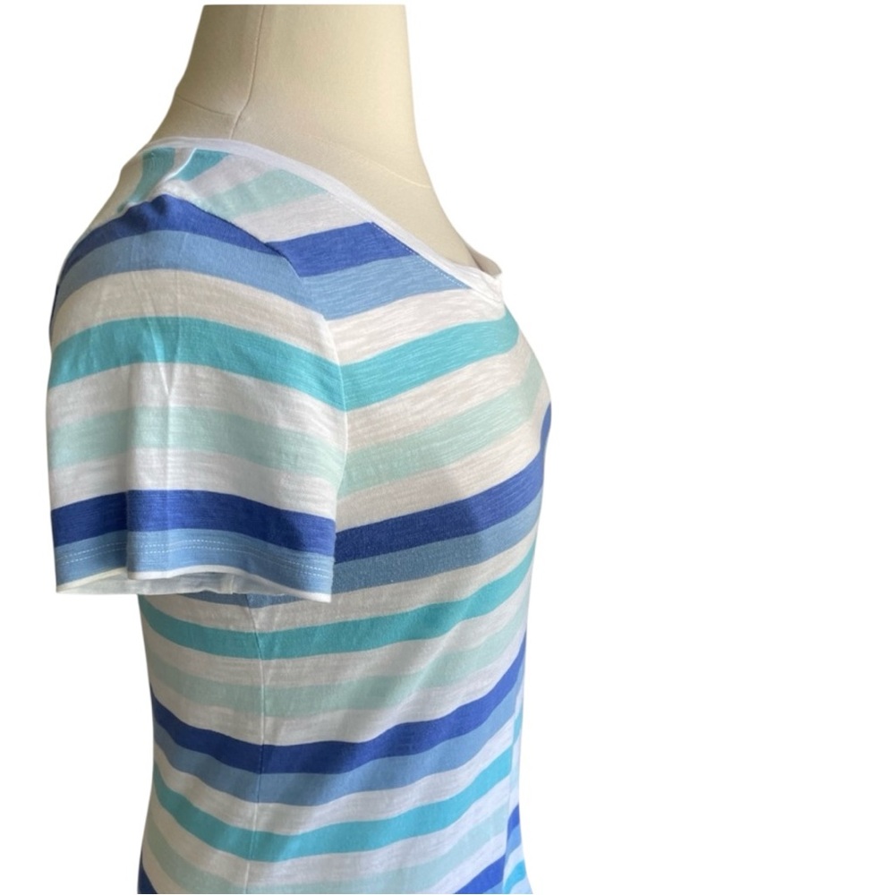 Talbots Cotton Blend Button Back Tee - image 4